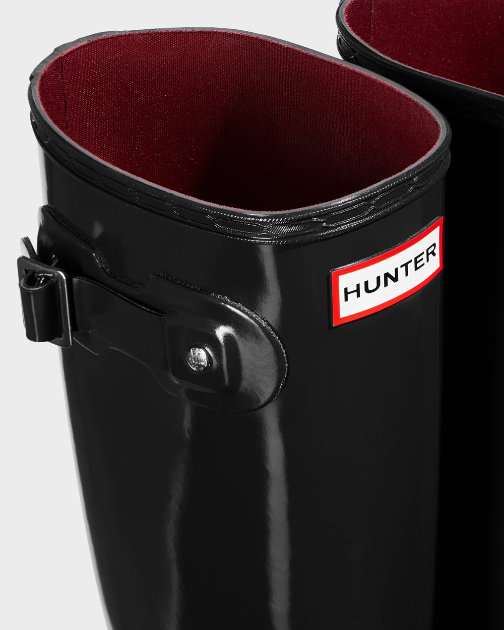Galochas Altas Hunter Feminina Pretas - Original Gloss - 53TLCDYJN